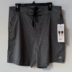 Alo Yoga Plow Board Shorts | Size L | Dark Grey Marl | NWT